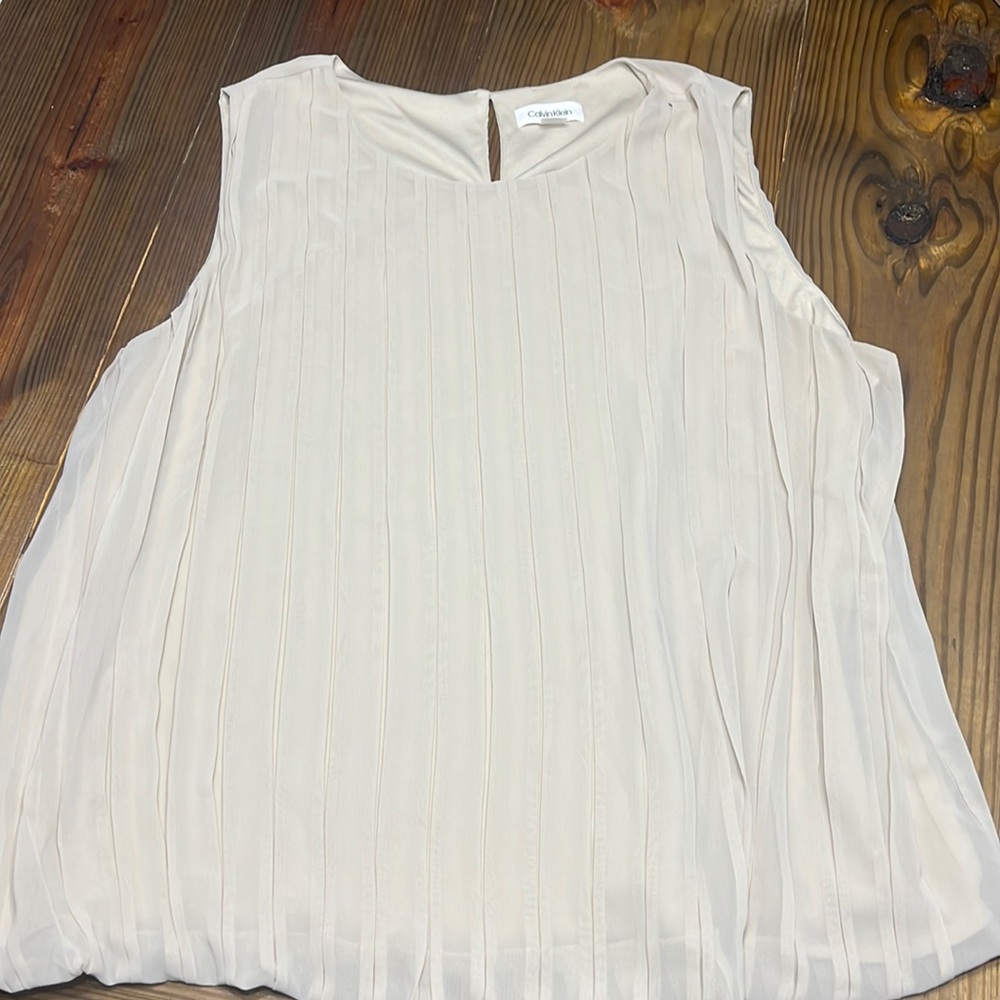 Calvin Klein pleated dressy tank